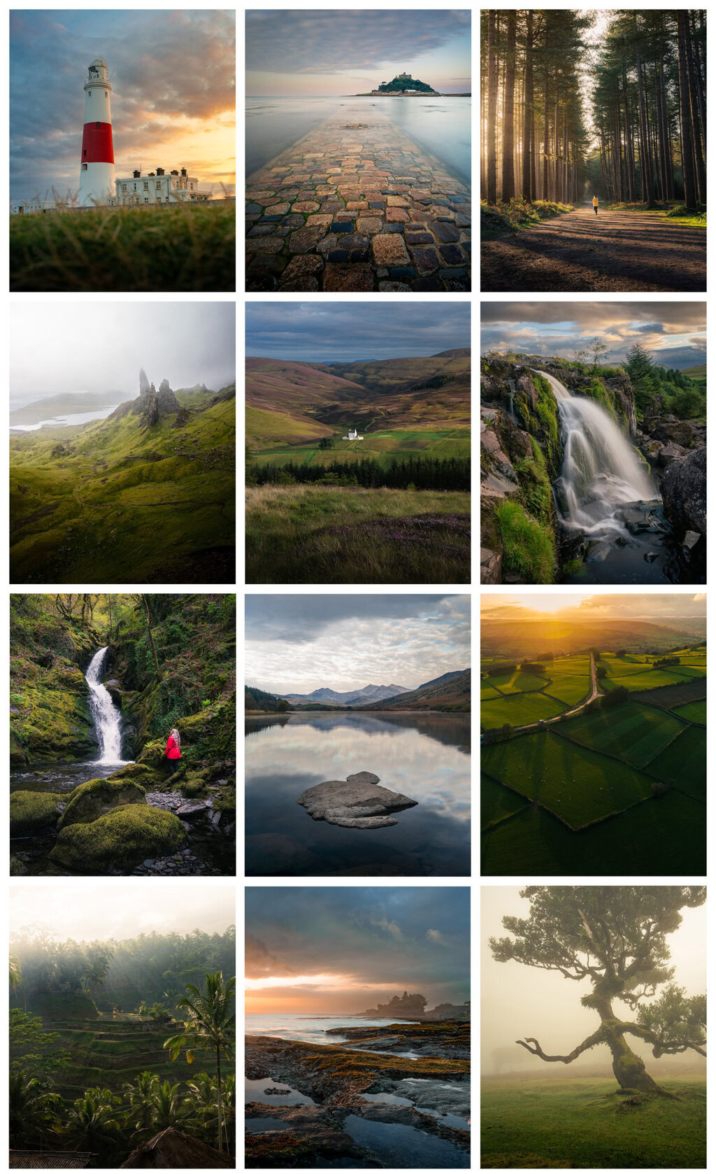 Collection of Landscape of Travel images taken by Steffan Chave of Inwanderment. Including moutains, waterfalls, beaches, trees and lighthouses